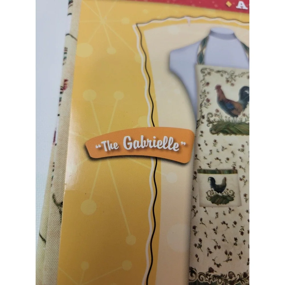 New Domestic Diva Aprons Cut Sew Kit The Gabrielle‎ Rustic Chicken Rooster
